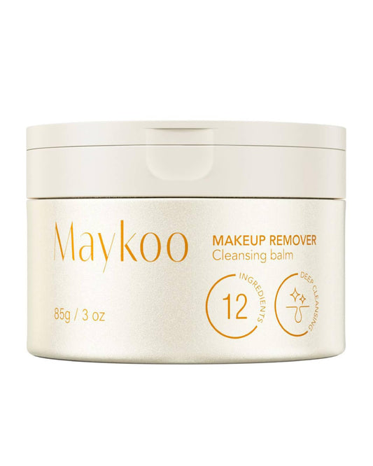 MAYKOO Makeup Remover Balm Hydrating Deep Cleansing Balm, Dissolves Heavy Waterproof Make Up, Gentle Oil Based cleanser for Face with Spatula, Makeup Removing for All Skin Types, 85 g/3 oz