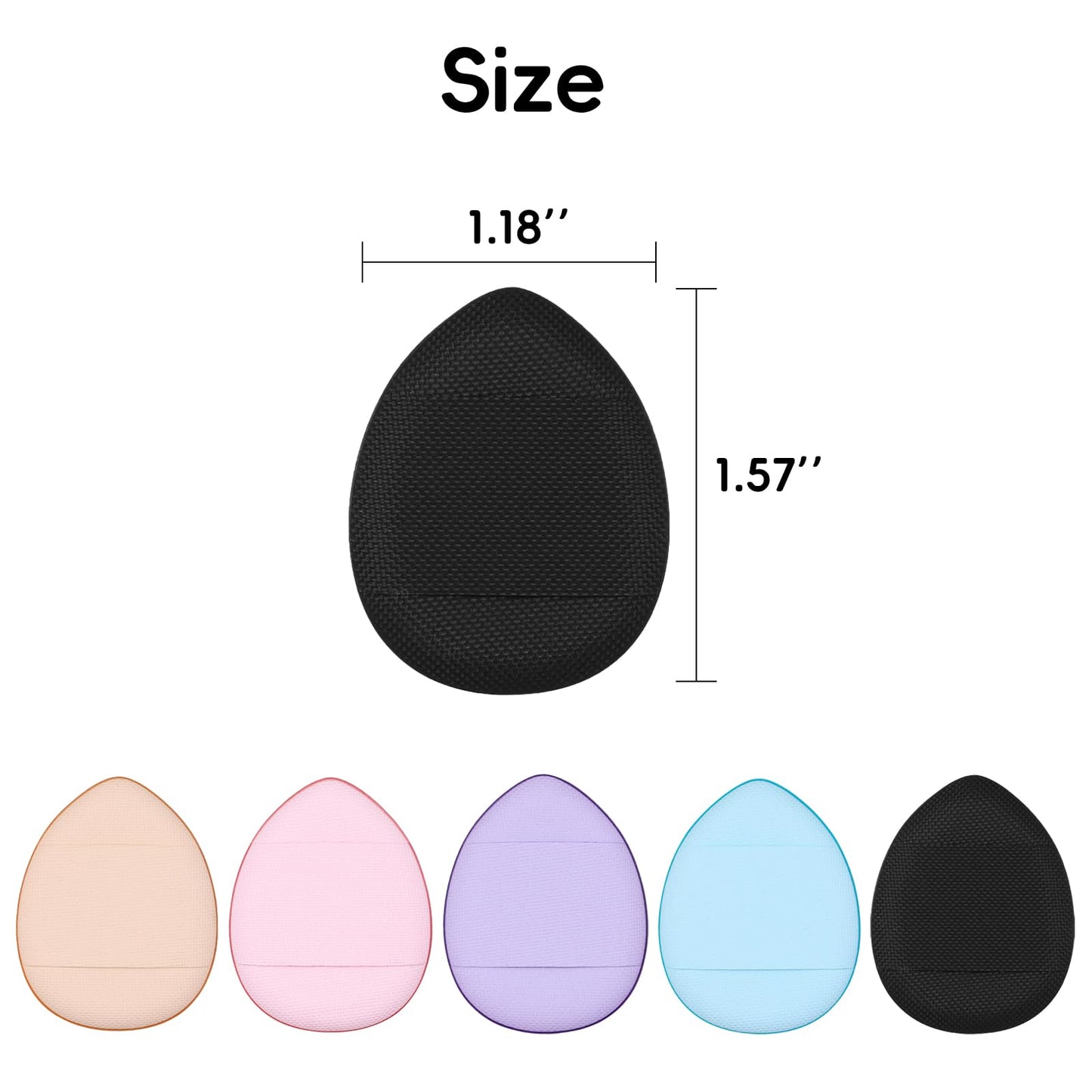 60 Pcs Mini Powder Puff Set with Storage Box, Latex-Free Thickened Makeup Puff for Dry & Wet Use, Ideal for Foundation, Powder & Concealer Application