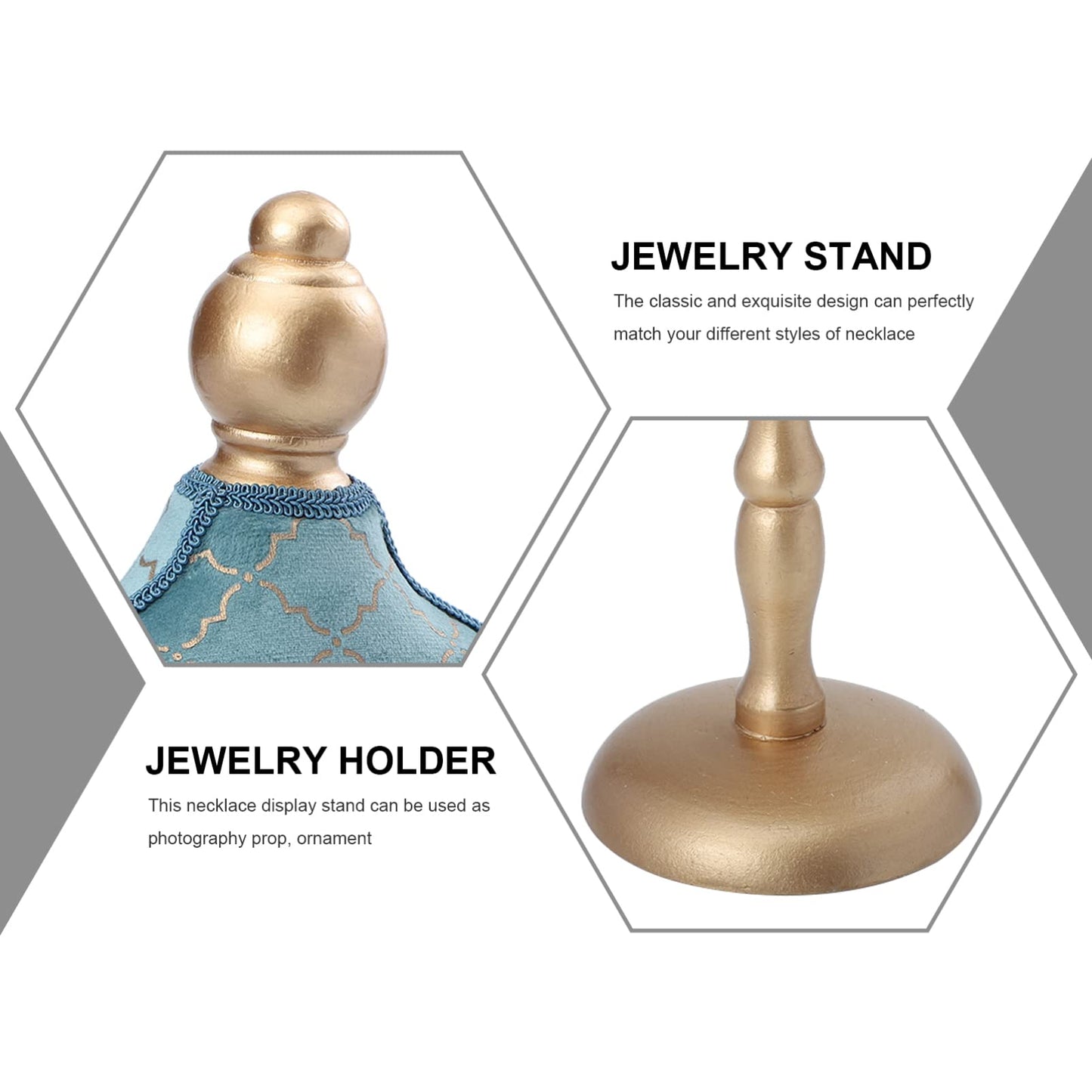 Tofficu Necklace Organizer Jewelry Holder Necklace Display Stand for Storage Jewelry Stand for Necklaces 14.17 X 7.08 X 4.33 in for Store Home Photography Prop