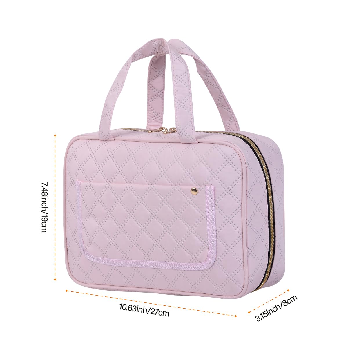 LANDFOBO Hanging Toiletry Bag for Women Cosmetic Toiletries Travel Bag, Pink