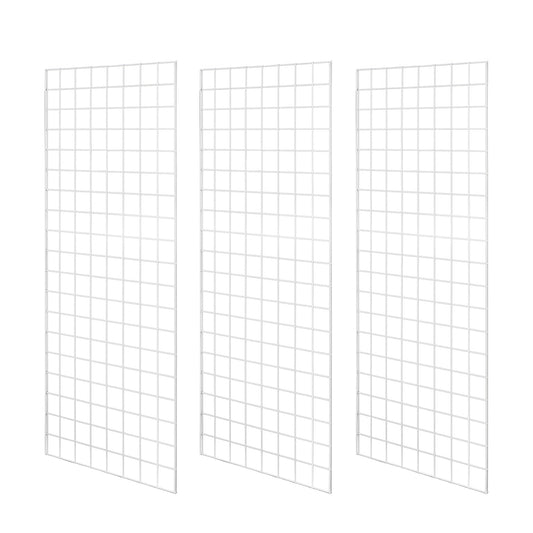7RiversART Heavy Duty Grid Wall Commercial Grade Gridwall Panels – Grid Panel for Any Retail Display Wall Grid 2' Width x 5' Height, White (Pack of 3)