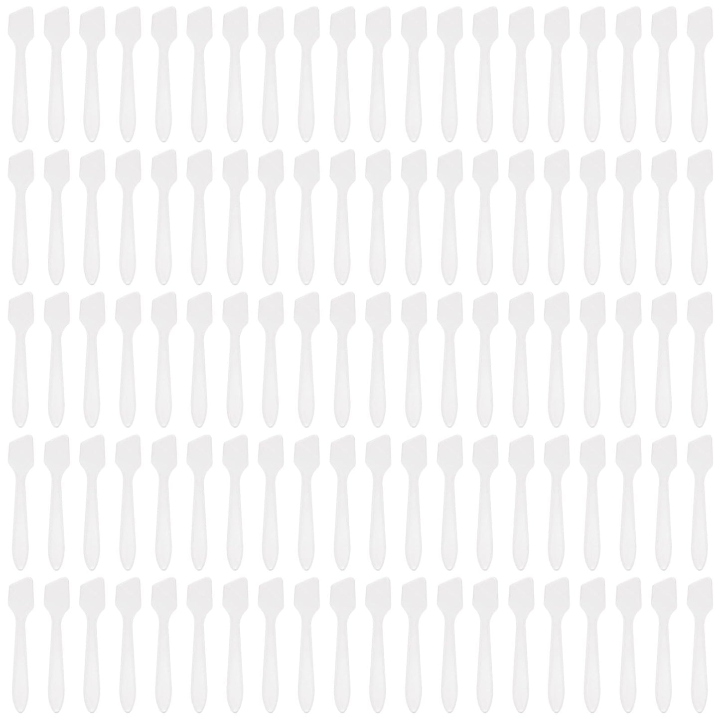 SumDirect Mini Spatula 500 PCS Face Spatula Cosmetic Spatula Frosted Clear Disposable Plastic Makeup Spatulas Mini