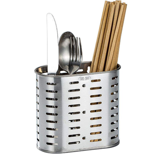 kaileyouxiangongsi Self Adhesive 2 Compartments Mesh Utensil Drying Rack/Chopsticks/Spoon/Fork/Knife Drainer Basket Flatware Storage Drainer, 304 Stainless Steel