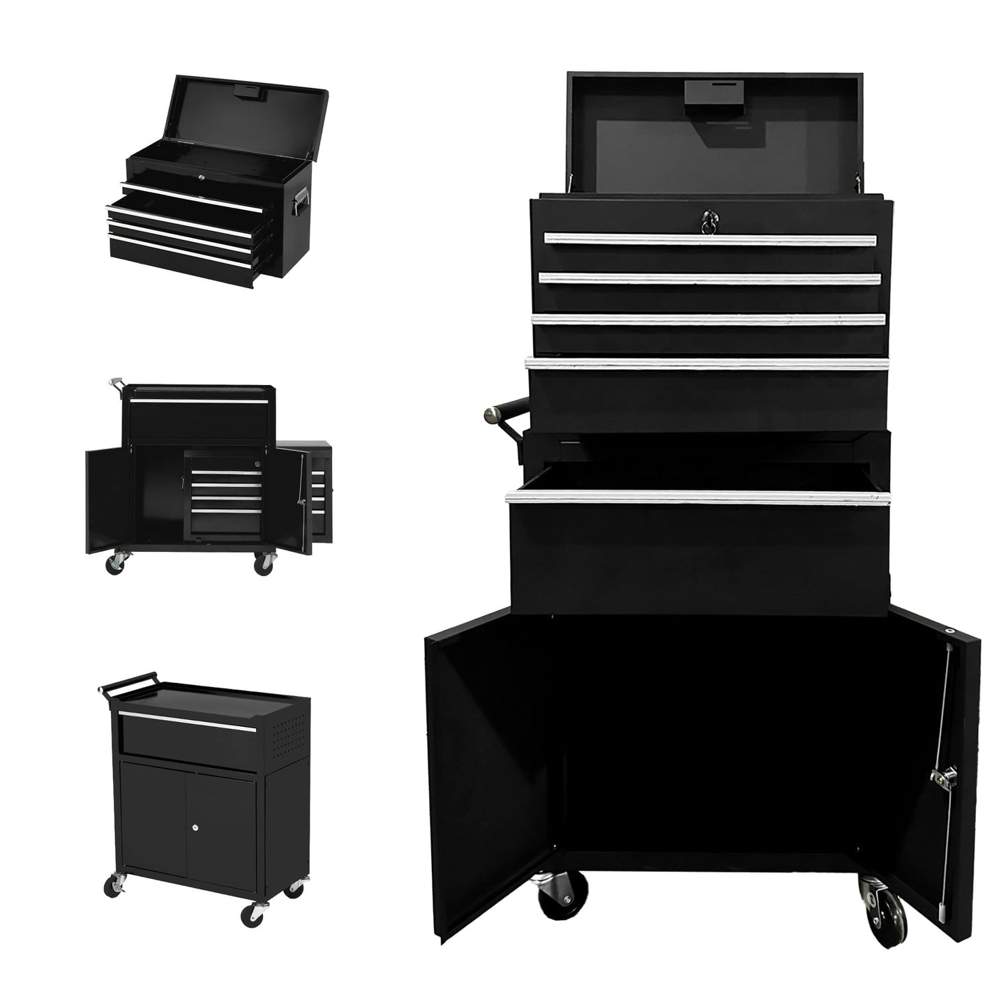 EliteEdge Professional Workstation Version 20" 5-Drawer Rolling Tool Chest - Lockable Storage Cabinet with Wheels for Workshop & Garage Organization