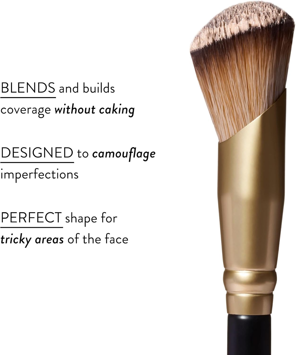LAURA GELLER NEW YORK Cosmetic Professional Makeup Brushes - Cruelty-Free - 17 Angled Precision Concealer Brush