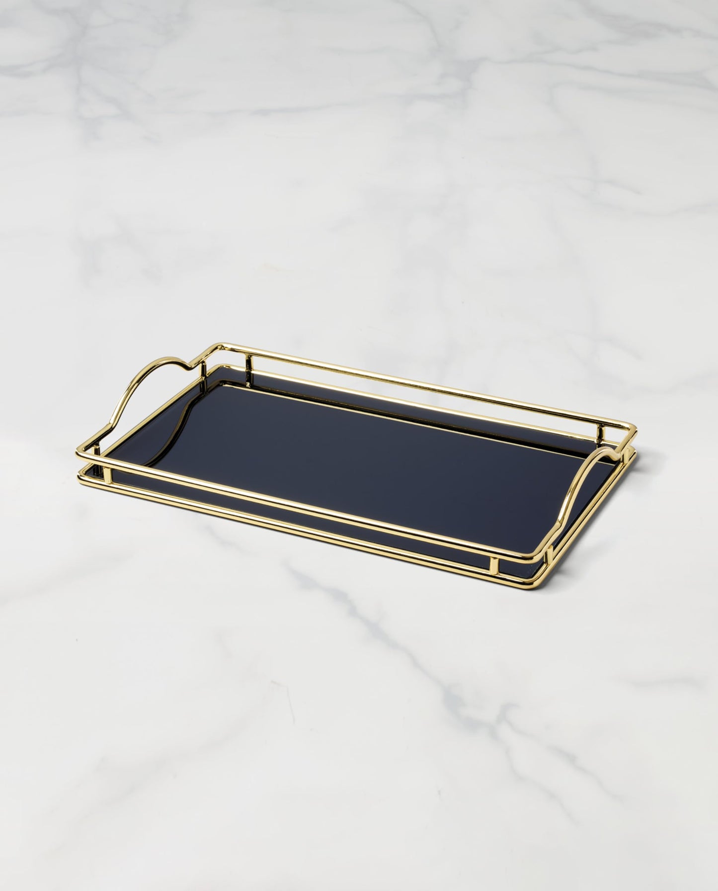 kate spade new york Make It Pop Glass Vanity Tray, Navy