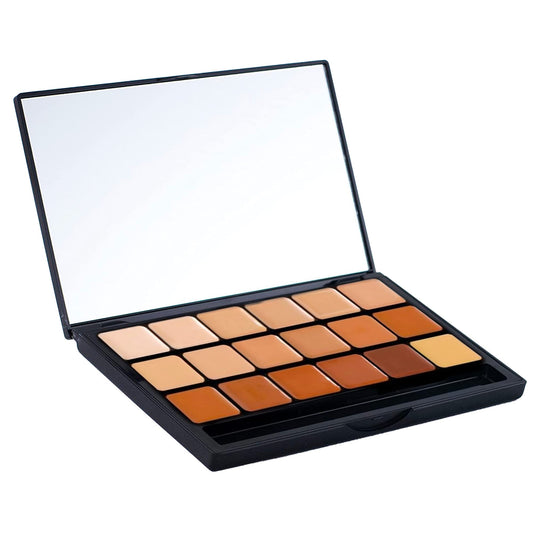 Graftobian HD High-Definition Super Palette - Foundation Palette W/Makeup Sponge, Professional Face Cream Palette, Contour & Coverage Face Makeup, Artist Kit Addition, Warm