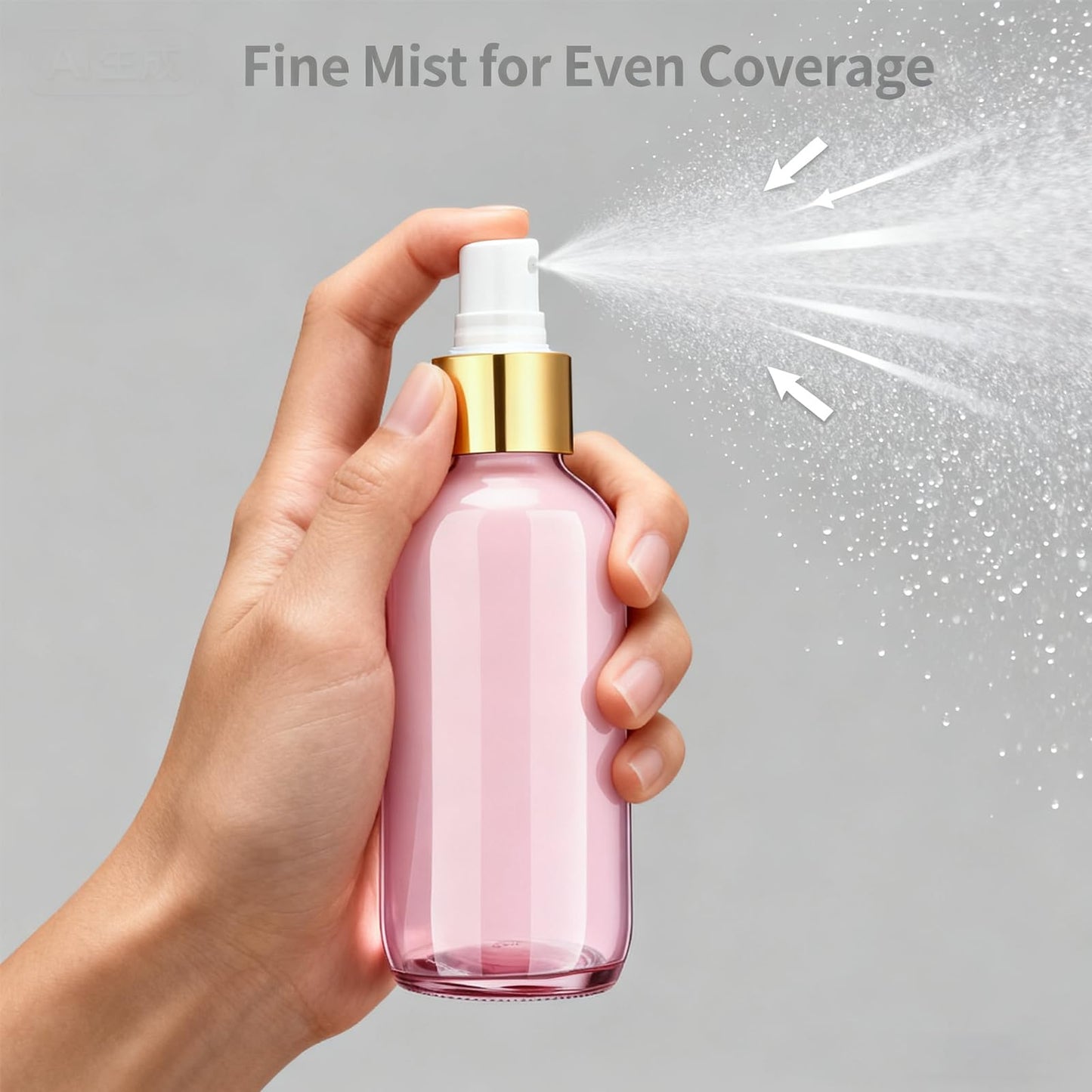 Nyuemystery 54 Pack 4 oz Small Glass Spray Bottles, Pink Refillable Fine Mist Bottles for Essential Oils, Cleaning Solutions, Perfume, Travel Size Liquid Containers