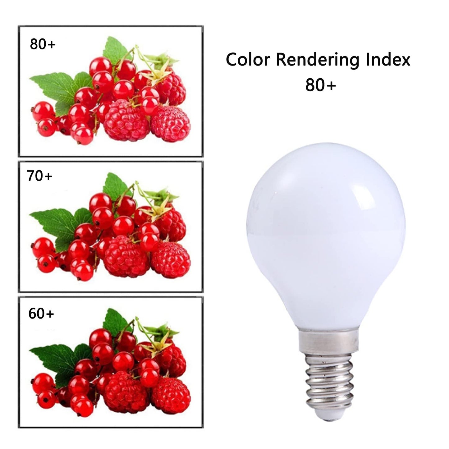 E12 3W LED Light Bulbs G50/G16.5 Globe Light Bulbs 30 Watt Equivalent Warm White 3000K E12 Candelabra Base Glass Round Vanity Light Bulbs for Mirror Makeup Bathroom, 6 Pack