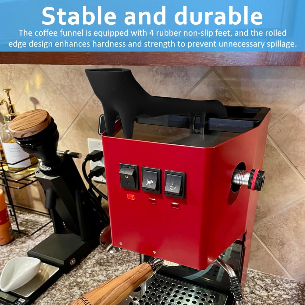 Coffee Machine Water Tank Access Funnel for Espresso Machine,Espresso Long Funnel with Water Tank at The Back for Coffee Maker,Long Waters Spout for All Flat Top Coffe Machines