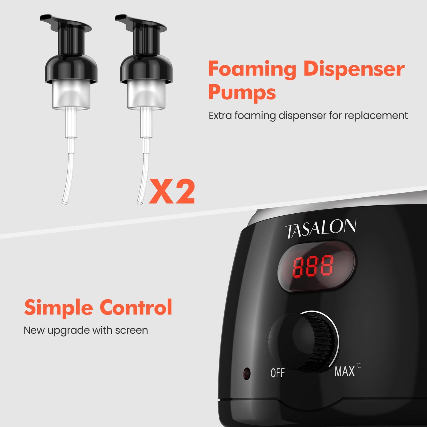 TASALON Professional Hot Lather Machine for Shaving -750ml Large Capacity Professional Lather Maker for Men Face Shaving, Shaving Foam Machine for Home Use Salon Barber Shop With 2 pumps