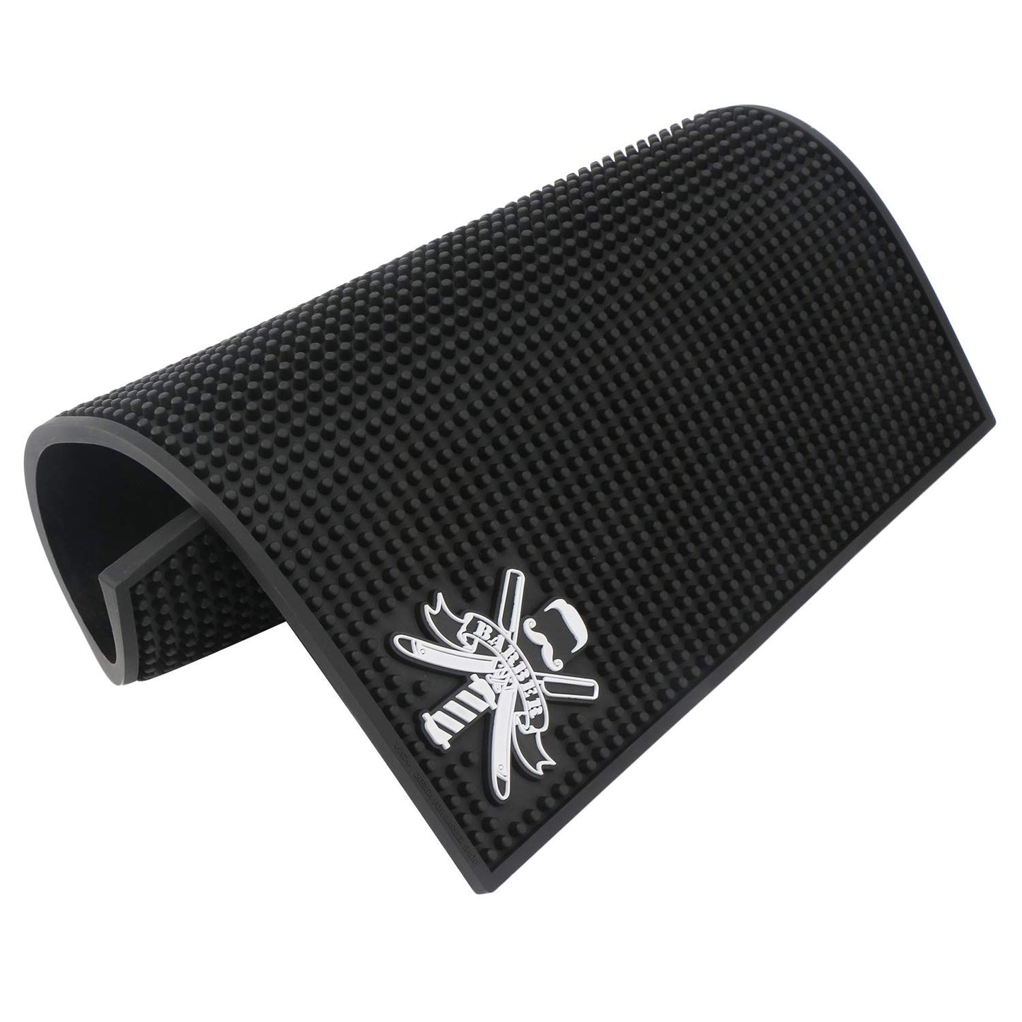 Barber Mat for Clippers, Segbeauty 11.8 x17.5 inches Anti-Slip Flexible Rubber Barber Mat for Stations Scissors Salon Tools Countertop Protection Mat for Bar Service Sink Mat Beauty Salon Station Pad