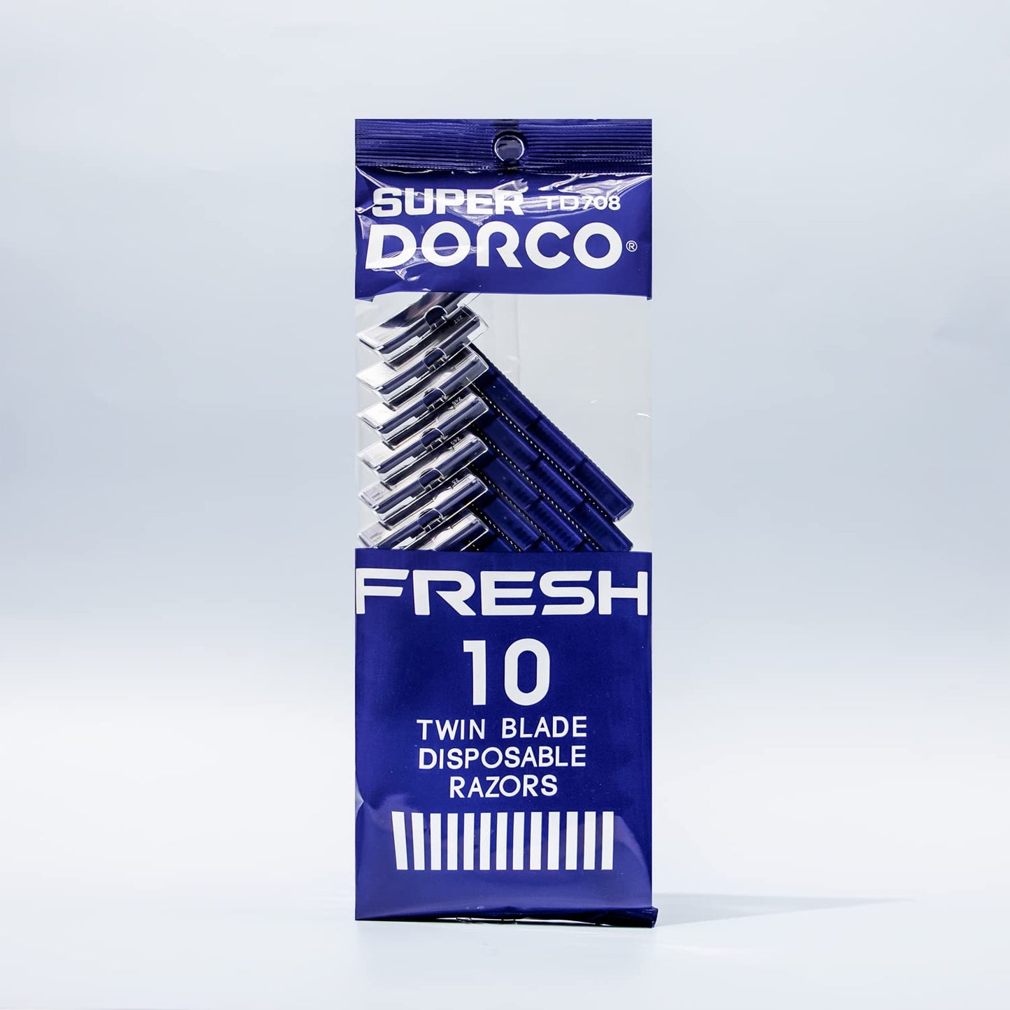 Dorco Fresh Twin Blade Disposable Razors for Men (30 Counts), Smooth & Comfortable Shave, Shaving Razors for Men, Non-Slip Handle, Ideal for Sensitive Skin & Travel
