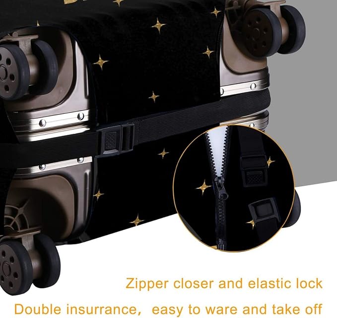 Travel Luggage Cover Washable Suitcase Protector Anti-Scratch Suitcase Cover Fits 18-32 Inch Luggage(L (for 25--28 inch luggage))