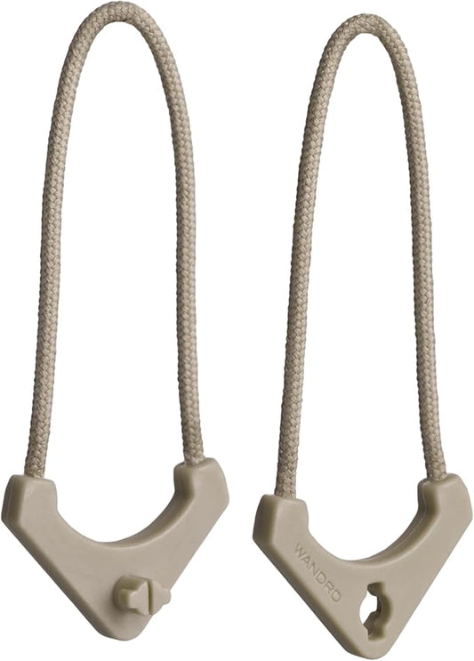 WANDRD Worryless™ Locking Zipper Pullers - Secure Your Travel Essentials - Zipper Locks for Travel Gear (Yuma Tan)
