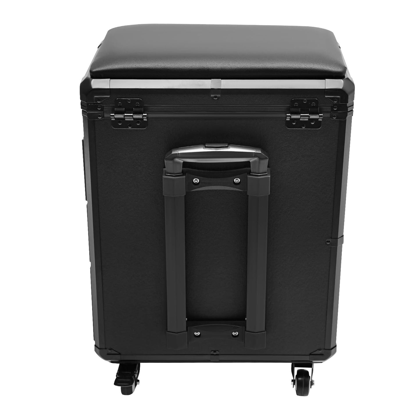 Namiose Rolling Makeup Case with 3-Drawers, Acrylic Makeup Case with 4 Universal Wheels and Removable Tripod Top Soft Cushion for Freelance Make-Up Artists Wedding Make-Up Artists