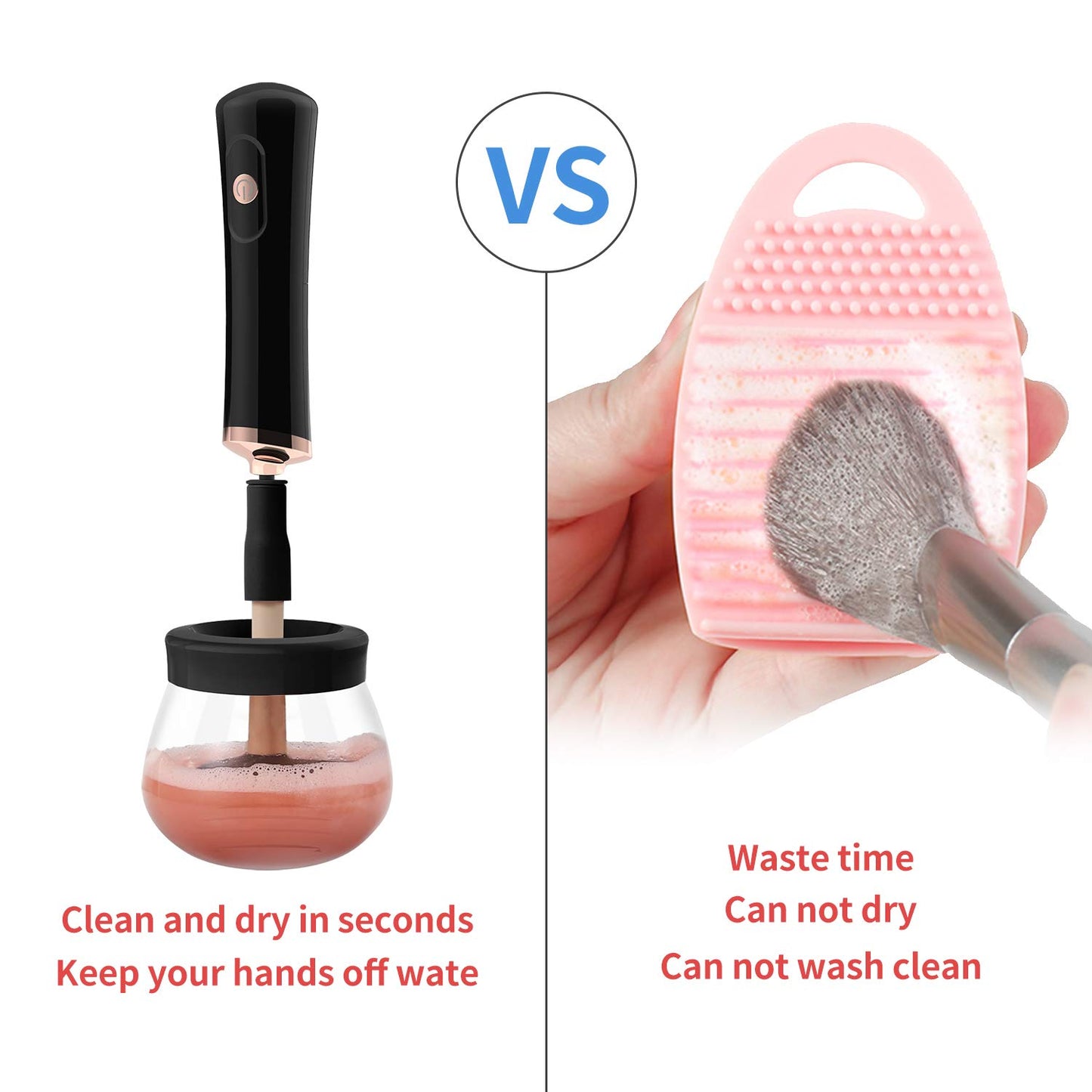 Senbowe Makeup Brush Cleaner and Large Cotton Floral Makeup Bag