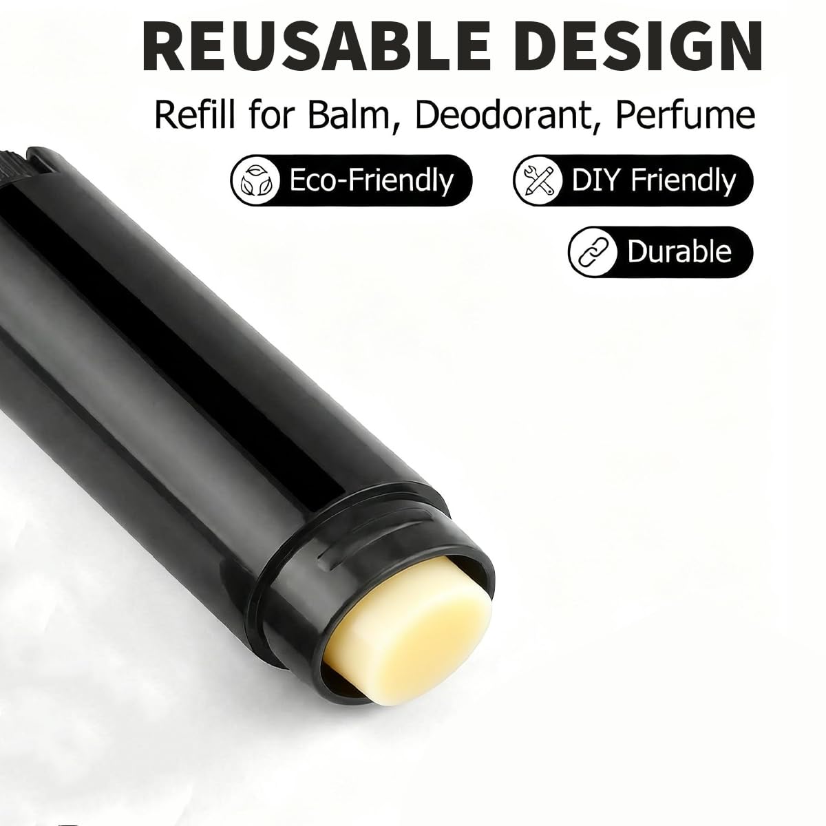 VASANA 4.5g 0.15oz Refillable Oval Lip Balm Tubes DIY Lipstick Lip Balm Lip Gloss Tubes Holder Containers for Lip Samples Travel Split Charging(50PCS)