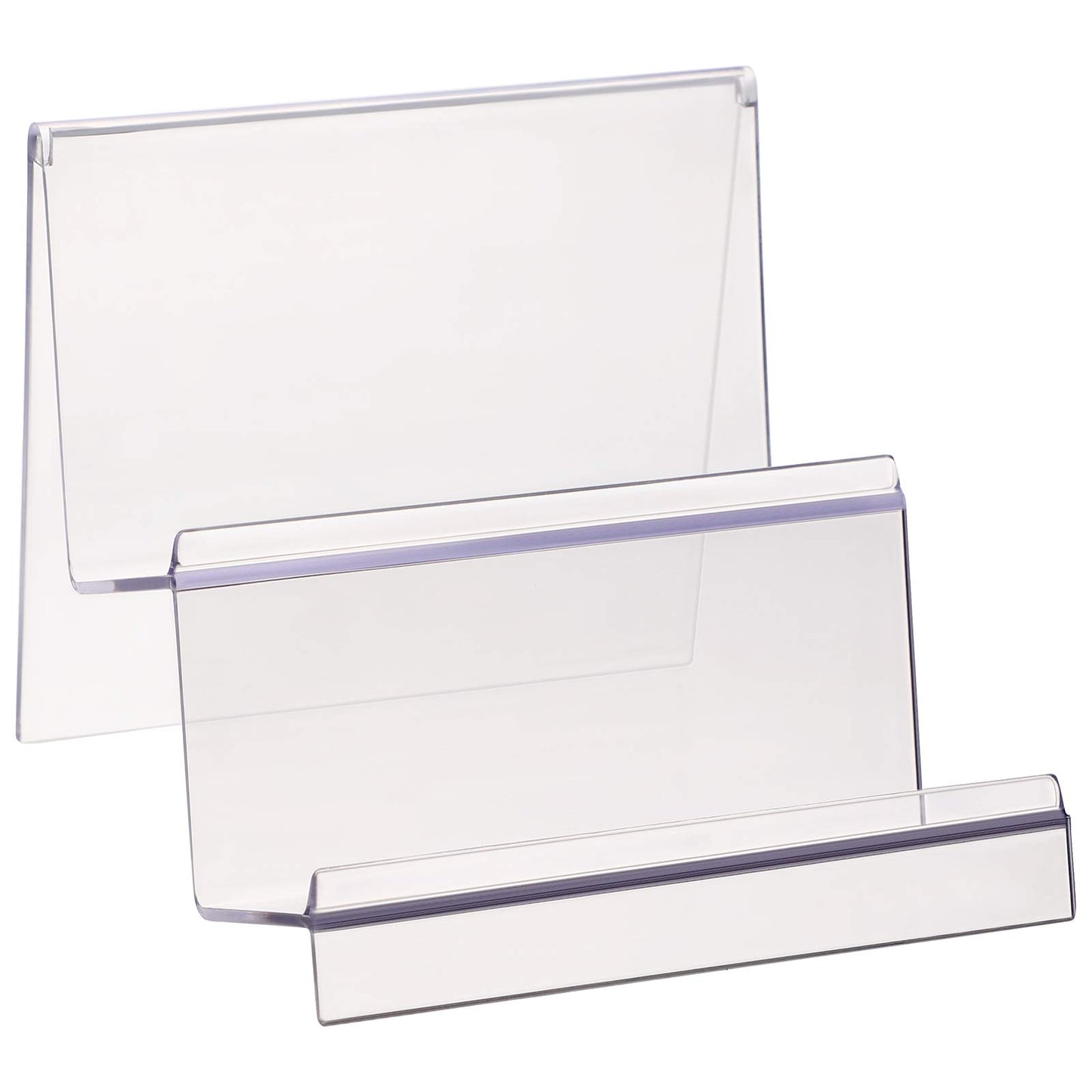 DOITOOL Clear Acrylic Purse Display Stand Holder Wallet Stand 2 Tier Handbag Purse Display Stand Glasses Holder Jewelry Display Riser Shelf for Home Decoration and Organizer