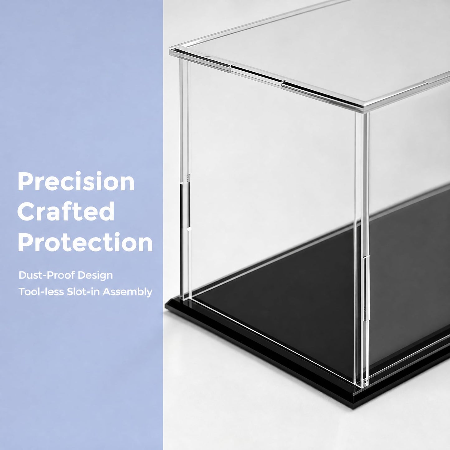 IDAFSA Clear Acrylic Display Case, 12x8x8 inch (30x20x20 cm)