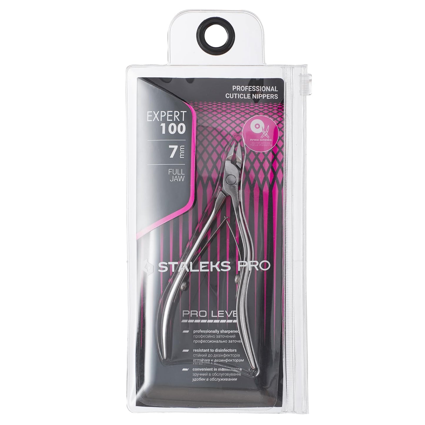 STALEKS PRO Expert 100 7mm Professional Cuticle Nippers – Stainless Steel Skin Nippers for Manicure