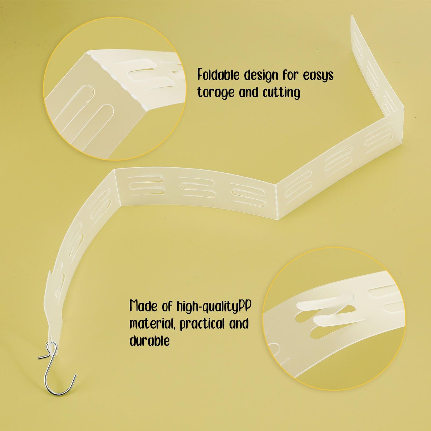 Tigeen 100 Pcs 12 Station Retail Hanging Merchandise Strips with S Hooks 21.3 Inch Plastic Display Strips with Removable Header Merchandise Display for Grocery Retail Store