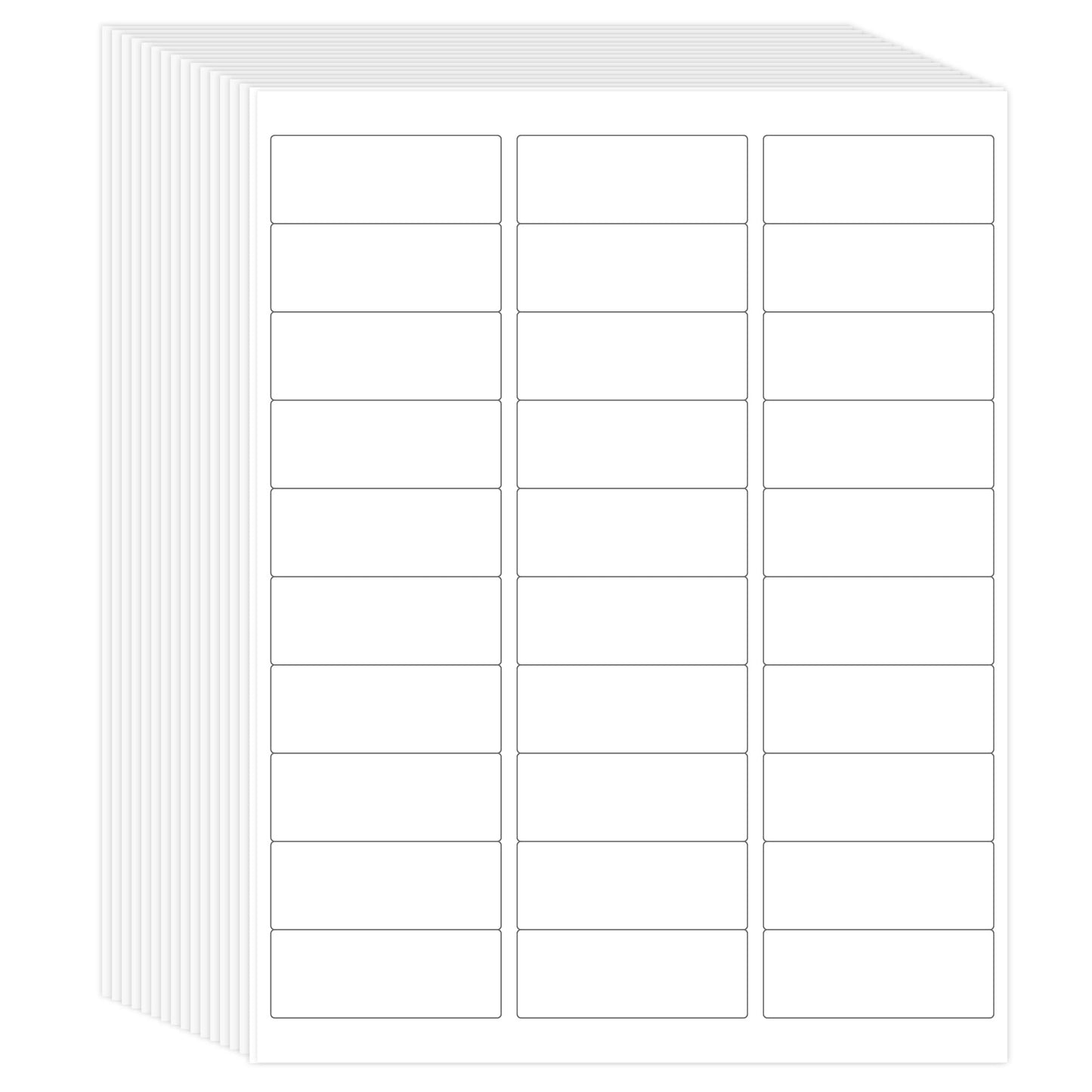 L LIKED Printable Address Labels, 1" x 2-5/8", 3,000 Stickers, 30 per Sheet, Mailing Labels for Envelopes (100 Sheets)