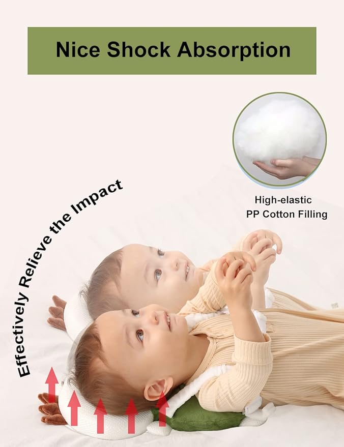 JunNeng Toddler Baby Head Protector Backpack for Toddler Walker with Knee Pads&Anti-Slip Socks, Turtle
