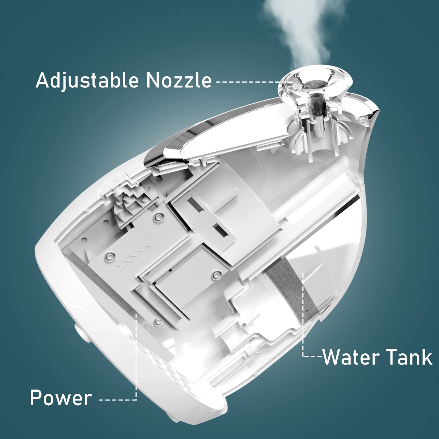NewWay Nano Ionic Facial Steamer, Adjustable Nozzle Angle Aromatherapy Warm Mist Humidifier for Face Spa Sinuses Moisturizing, Homeuse or Salon
