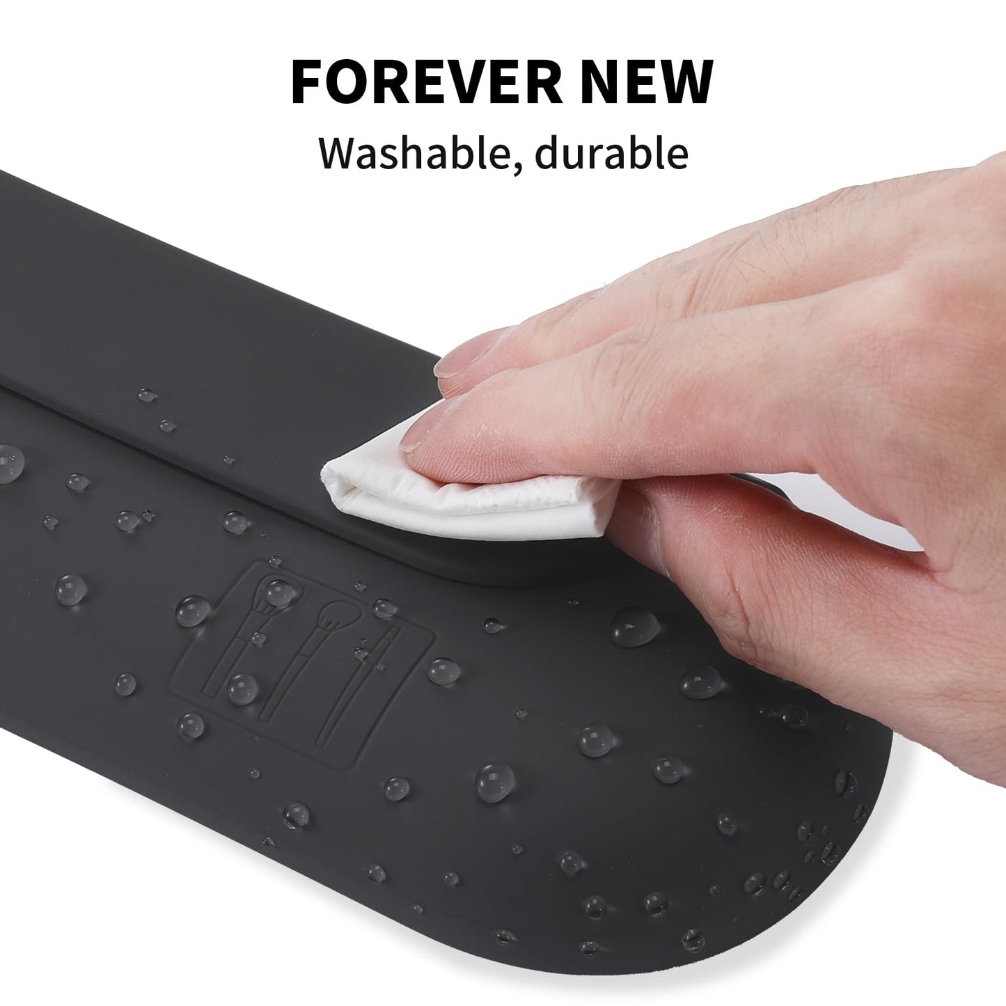 AGIKET Silicone Makeup Brush Holder Travel Cosmetic Bag：Soft Portable Cosmetic Face Brushes Holder with Upgrade Anti-Fall Out Magnetic Closure, Large Travel Makeup Brush Case - Grey