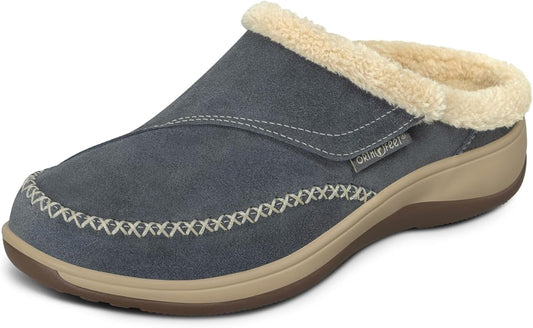 Orthofeet Women's Orthopedic Faux Fur Lined Charlotte Slippers