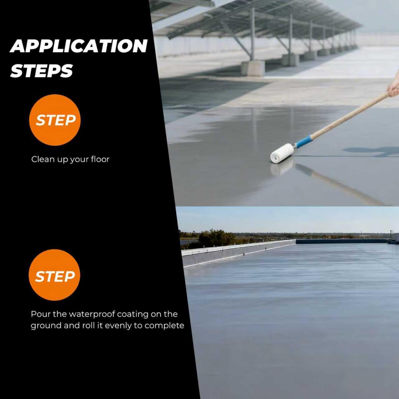 SHENGWEI Waterproof Sealant, Clear, 3 Gallon, Transparent, Interior/Exterior Waterproofing Coating for Basement Walls, Roofs, Bathrooms - Covers 360 Sq Ft