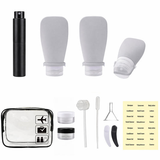 13Pcs Travel Bottles for Toiletries with Storage Bag, TSA Approved Leakproof Toiletry Bottles with Locking Lid, Atomizer Perfume Spray Bottle, Travel Must-Haves for Business Trips & Family Vacations