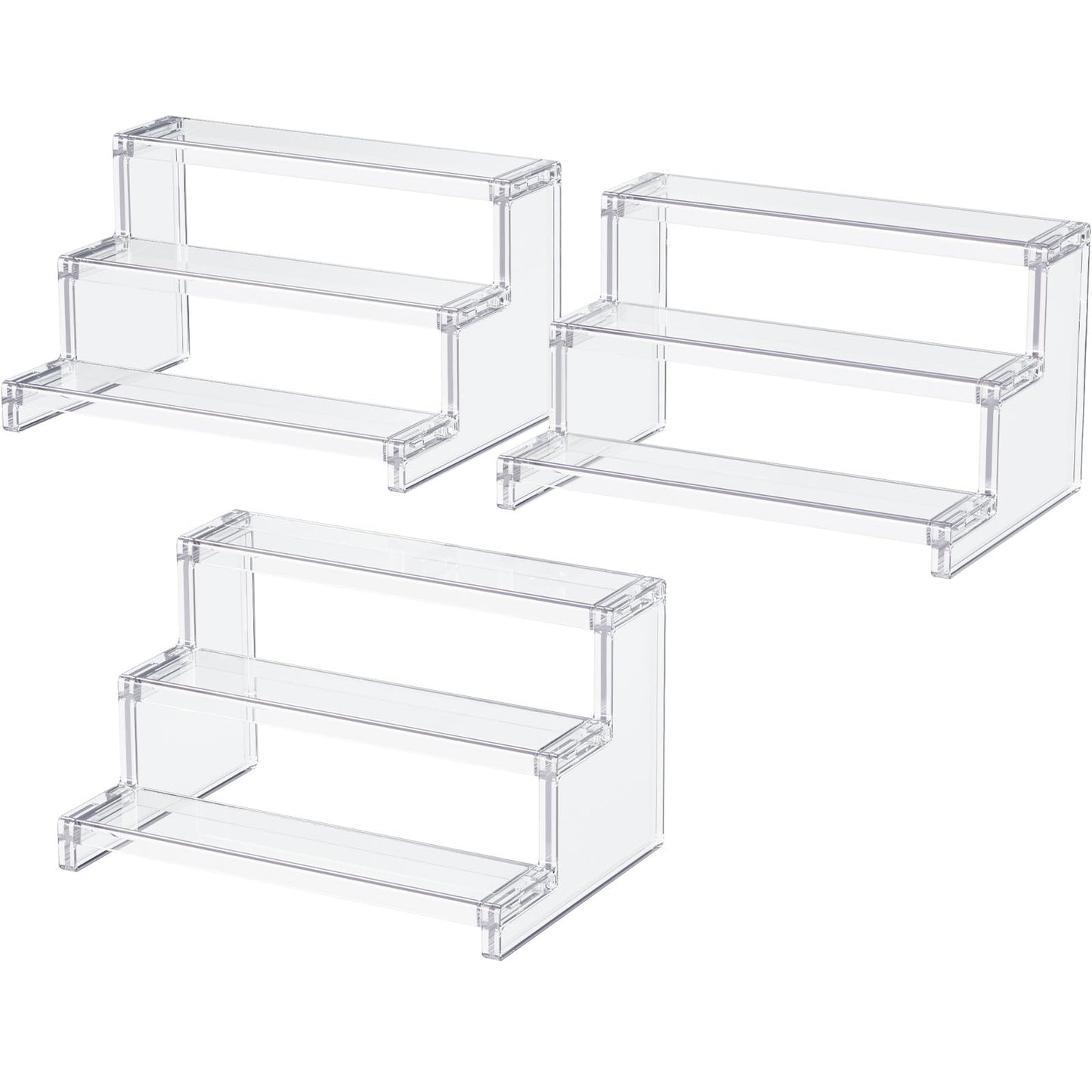 Lifewit Perfume Organizer, Cupcake Stand, Tool-Free Assembly, Plastic Display Shelf for Vanity,Room Décor, Bedroom Storage Organization, 3 Tier 9 Inch, 3 Pcs