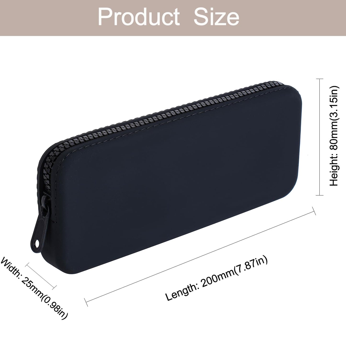 WHHJM Silicone Makeup Brush Holder Travel Makeup Bag Soft Portable Brush Organizer, Large Travel Essentials Makeup Brush Case Zipper Pouch (Black)