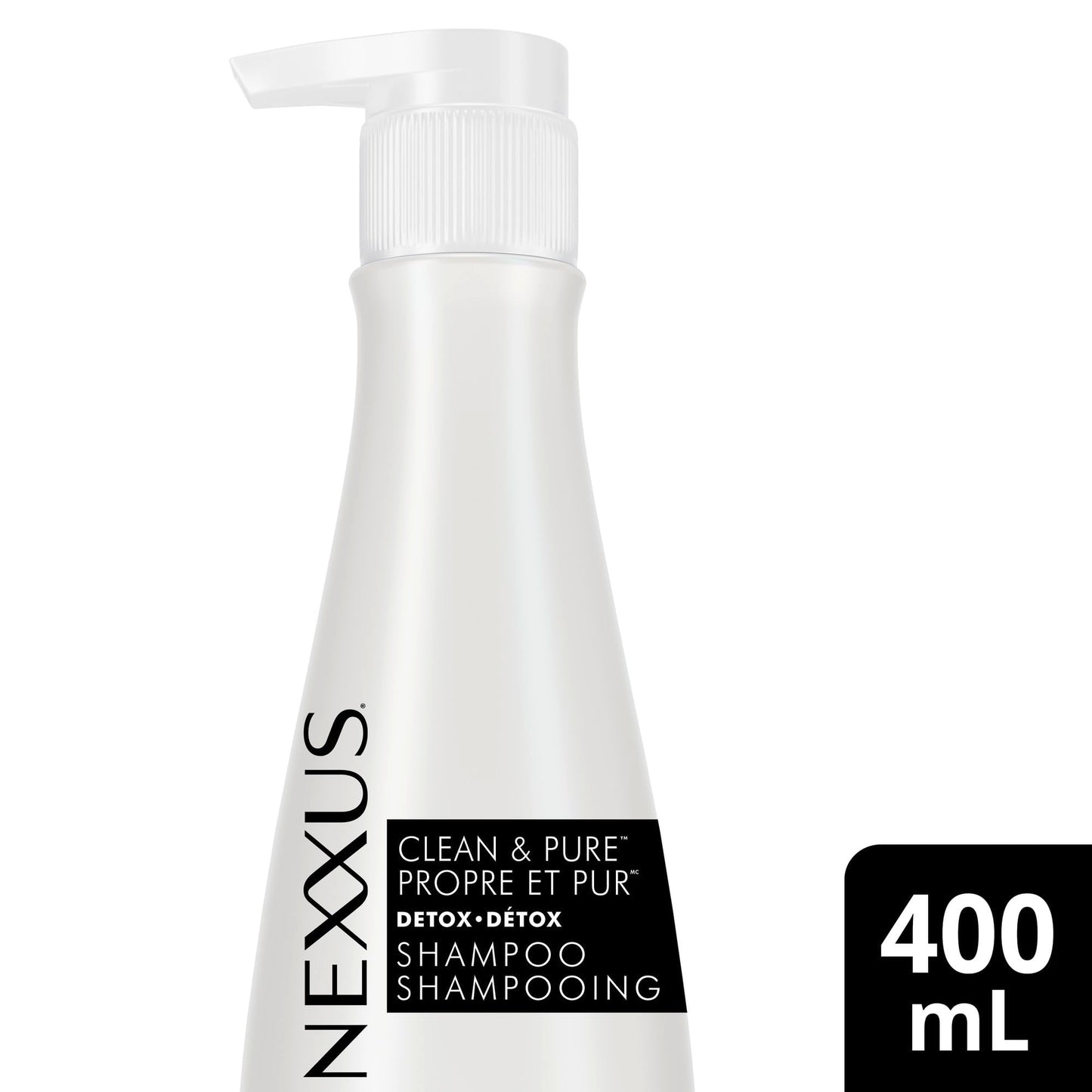 Nexxus CLEAN & PURE Shampoo Detox for Professional-Level Silicon, Sulfate & Paraben Free Hair Care Powered by Clarifix Balancer Technology with Lactic Acid 13.5 oz