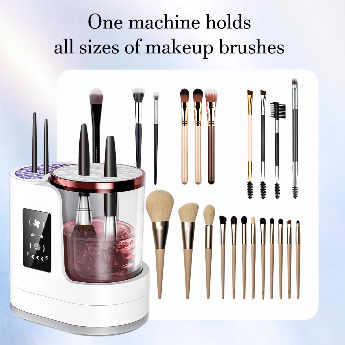 3 IN 1 Electric Makeup Brush Cleaner & Dryer Machine Automatic Cosmetic Brush Washer Portable USB Deep Cleaning Beauty Tool Gift for Women