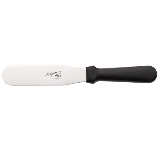 Ateco Ultra Straight Spatula with 6 by 1.5-Inch Stainless Steel Blade, Plastic Handle, Dishwasher Safe, Silver