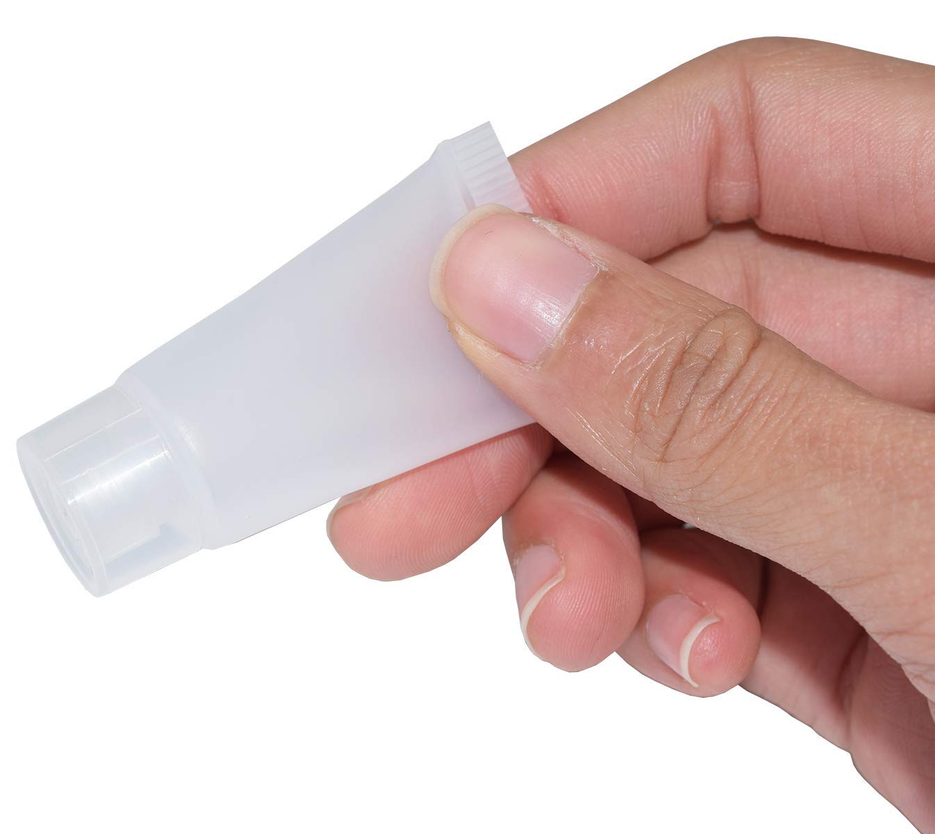 AUEAR, 24 Pack 5ml Empty Refillable Plastic Soft Tubes Squeeze Cosmetic Bottles Packing Sample Mini Containers for Body Lotion Shower Gel Shampoo Cleanser