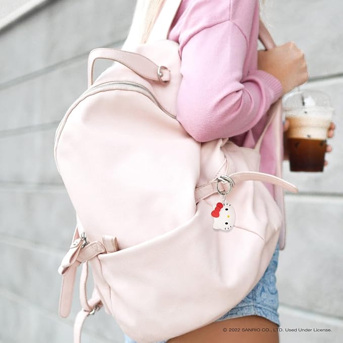 iFace Sanrio Friends Special Edition Silicone Protective Cover [ Compatible with Apple AirTag ][Cute Character Case] [Carabiner Keychain Clip Included] - Hello Kitty
