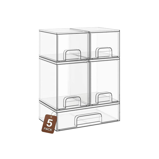 TIPGO Bottle Storage Organizer Baby - Acrylic Bottles Station Organizer Container, Stackable Clear Drawers for Makeup Countertop, Vanity, Bathroom and Cabinet