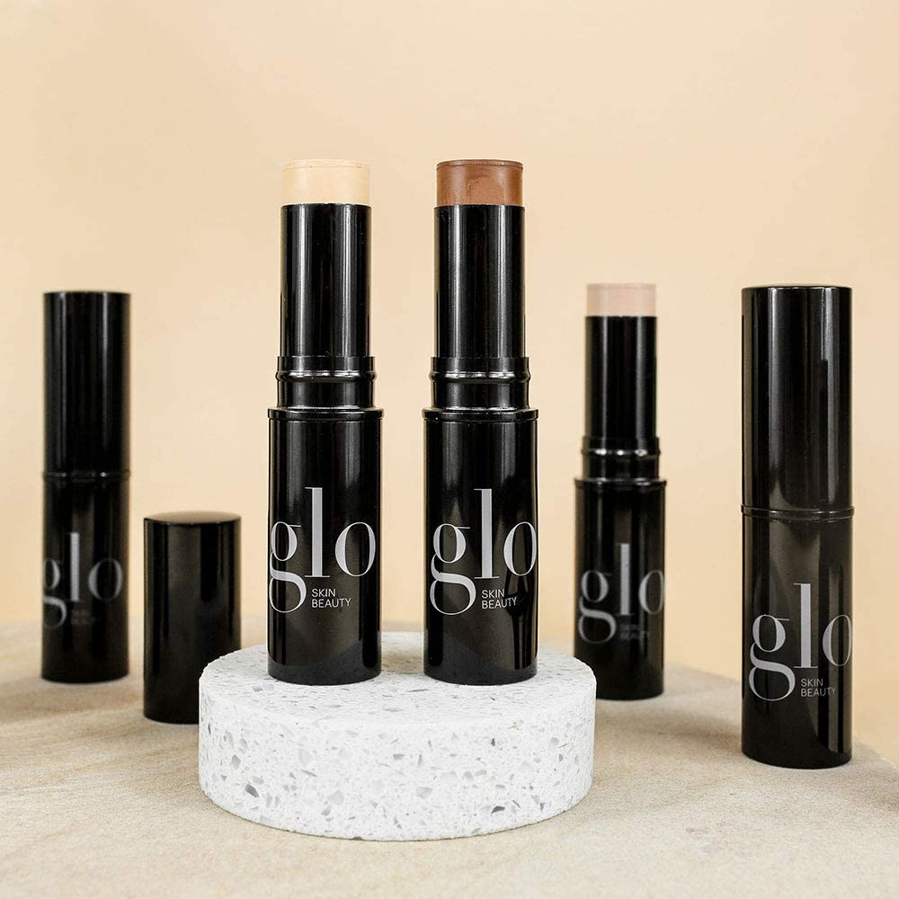 Glo Skin Beauty HD Mineral Foundation Stick - Concealer Makeup Infused with Hyaluronic Acid - Buildable Coverage, Contour & Highlighter (Fawn 5C)