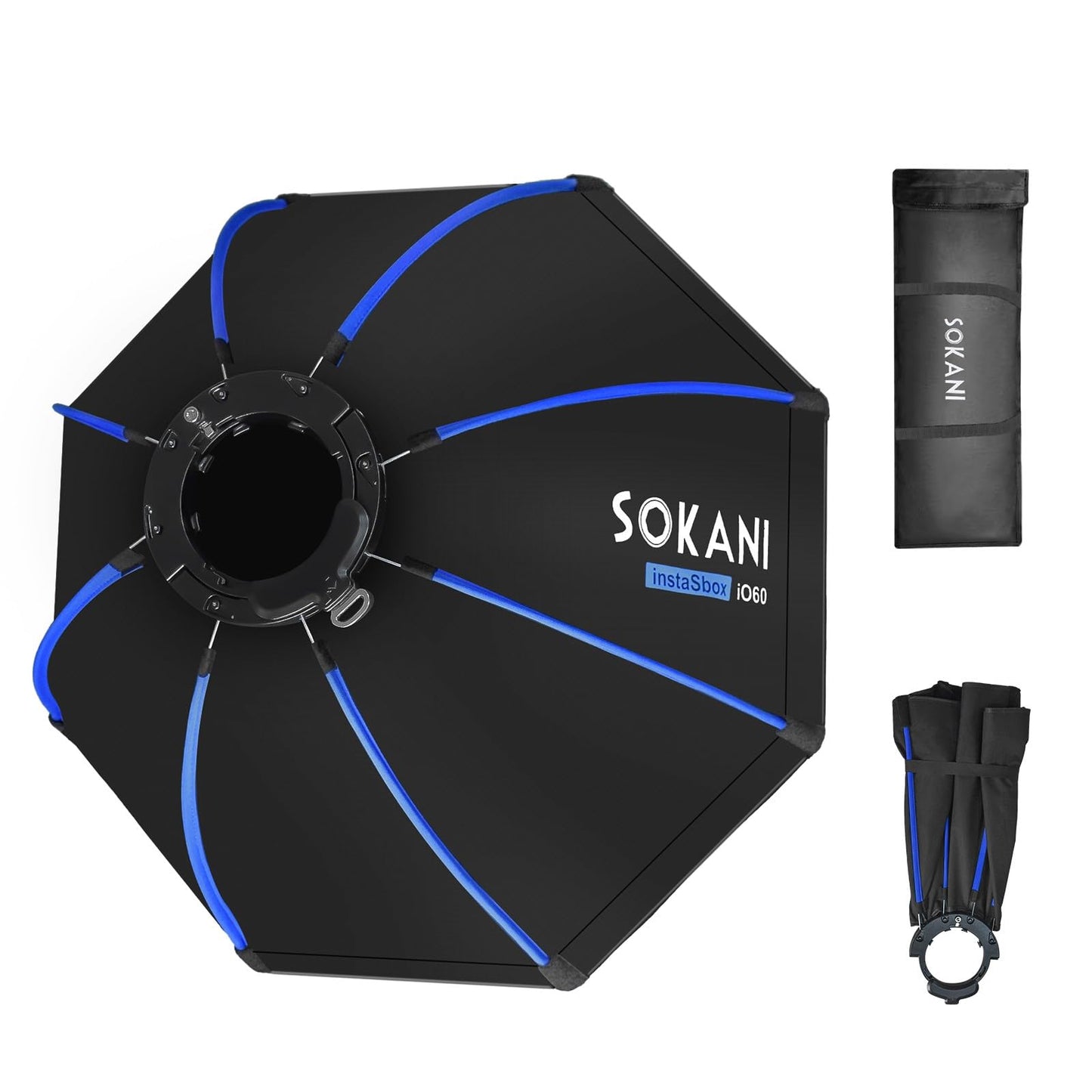 Sokani 23.6"/60cm Octagonal Softbox, Bowens Mount with Honeycomb Grid