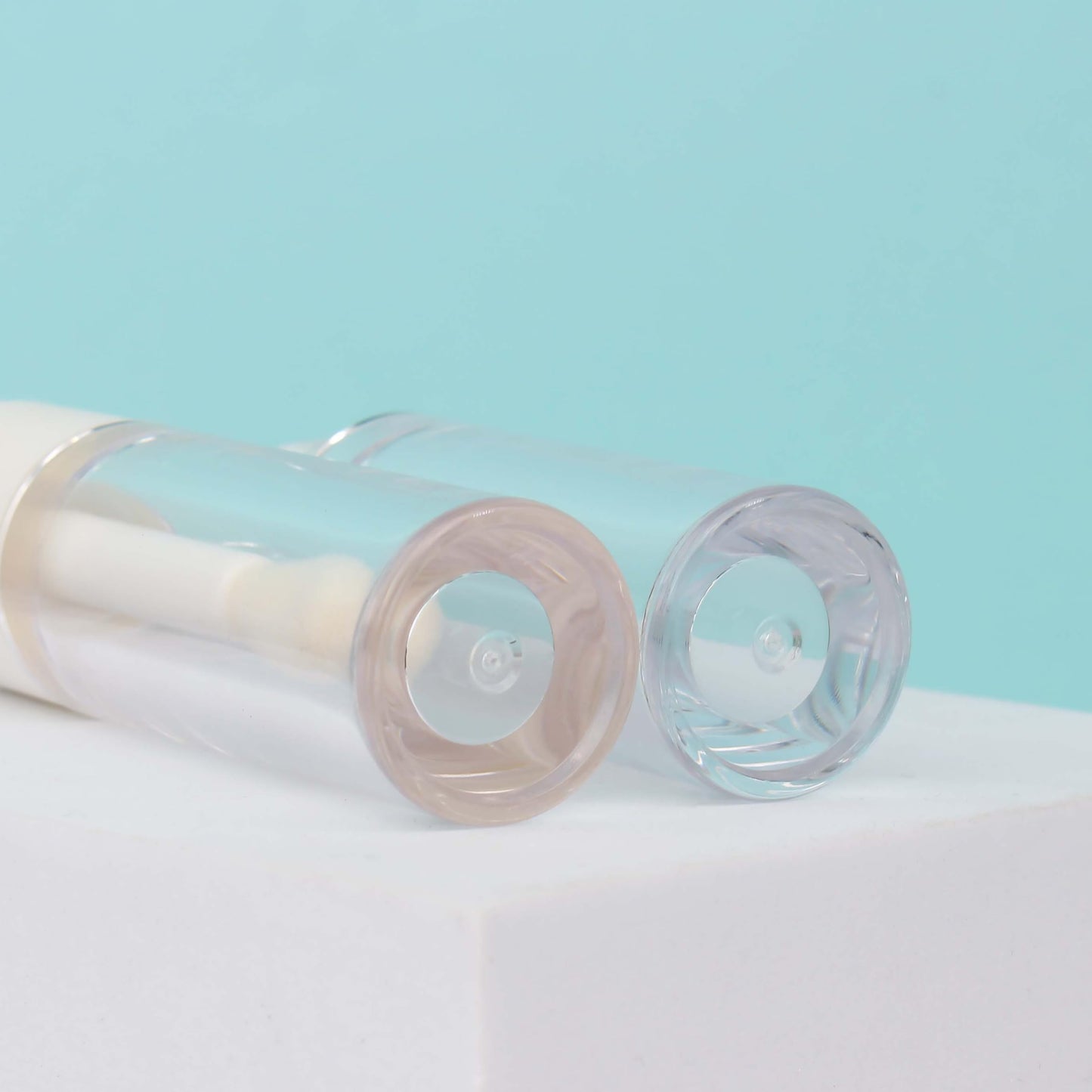 COSIDEA 16pcs Empty 5ml white lip gloss tubes with big wand large 0.17 oz deo foot brush lipgloss tube container for lip oil
