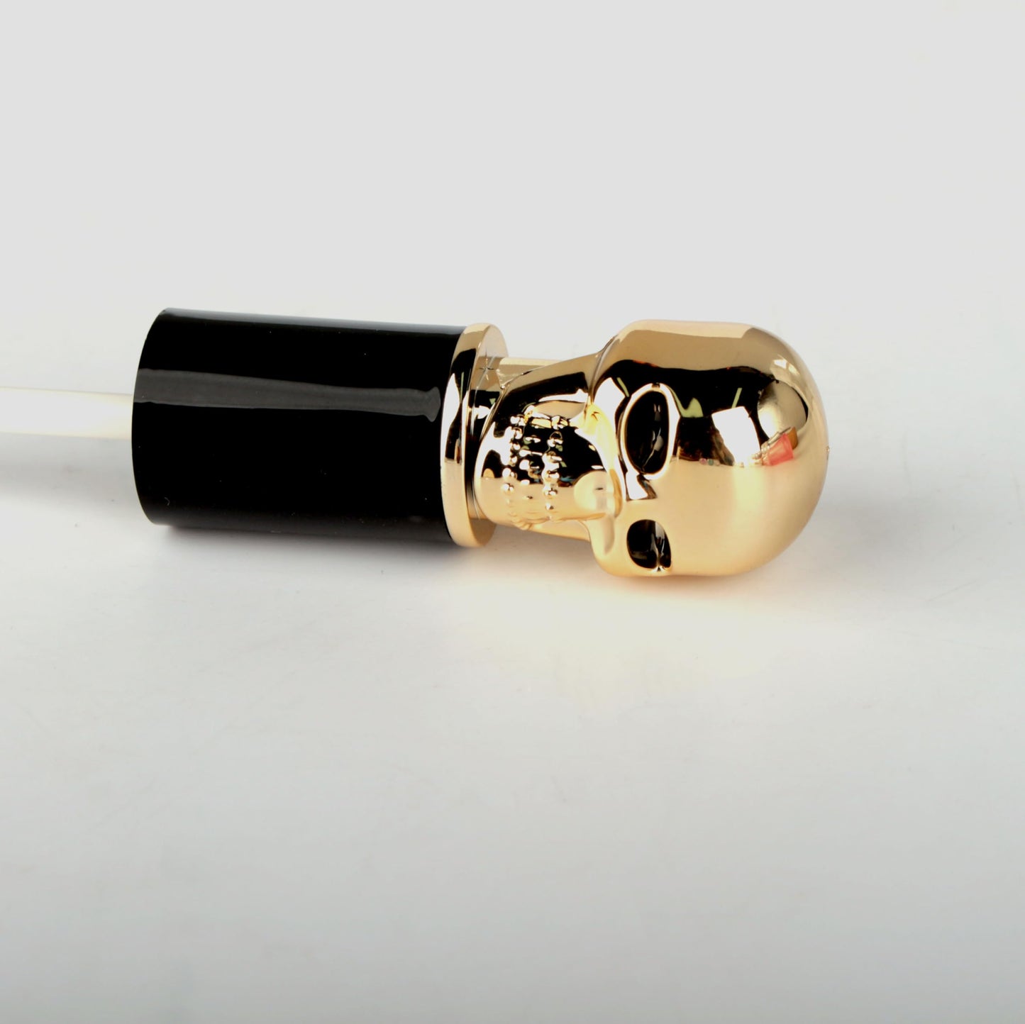 COSIDEA 8pcs Empty Round 5ml 0.17oz skull lip gloss tubes with wand Gold fancy Lipgloss tube containers for lip oil packing