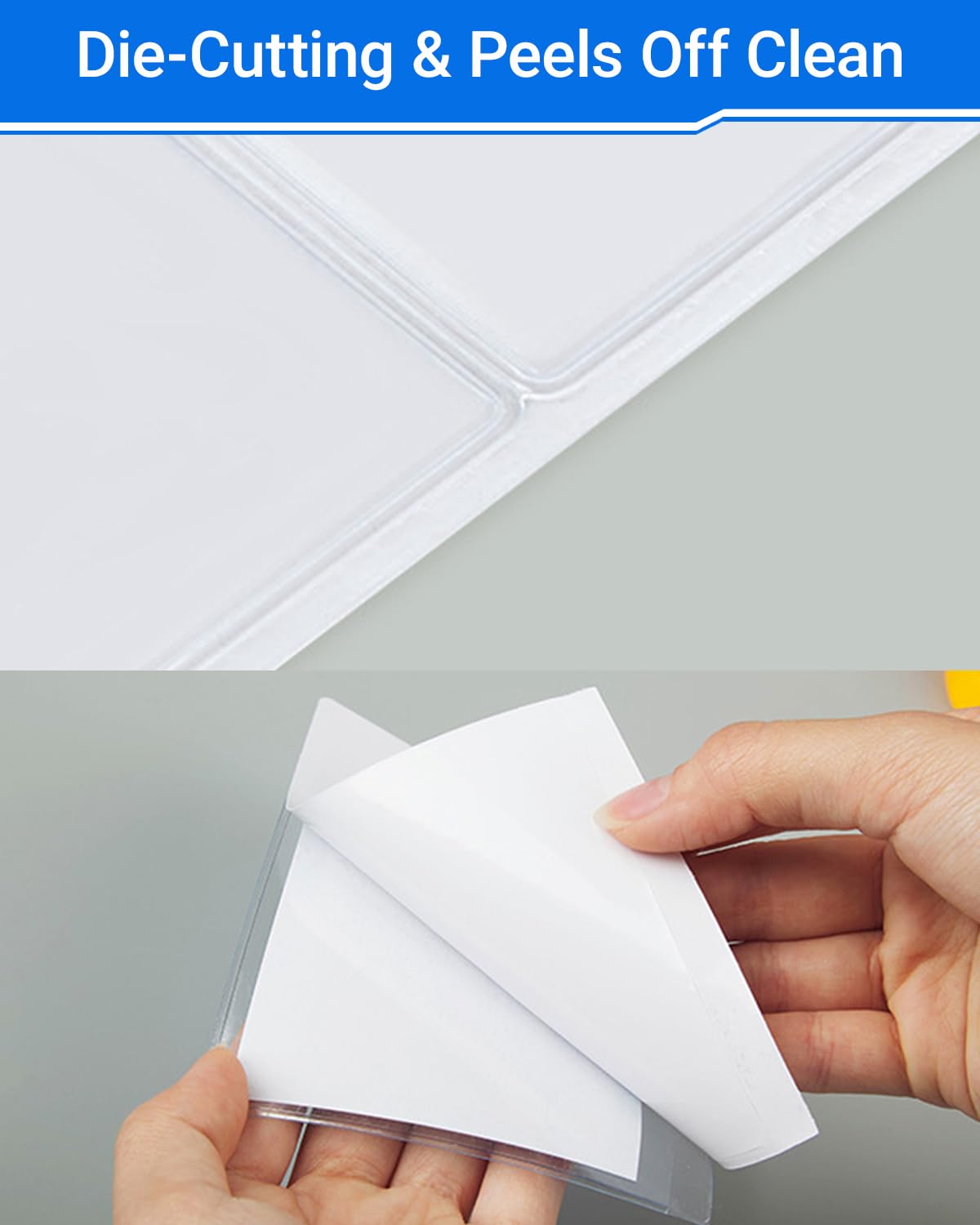 Kvatr-X 20 PCS Clear Self Adhesive Plastic Label Pockets, Top Loading Business & Library Index Card Holders, Peel and Stick Sleeves for Storage Bins, Totes, Binders and Drawers (11 x 17 Inch)