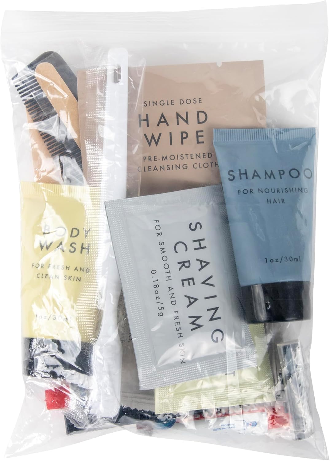 Individually Wrapped Personal Travel Hygiene Kits for Homeless, 24 Piece Set Backpack Camping Hygiene Kit Essentials