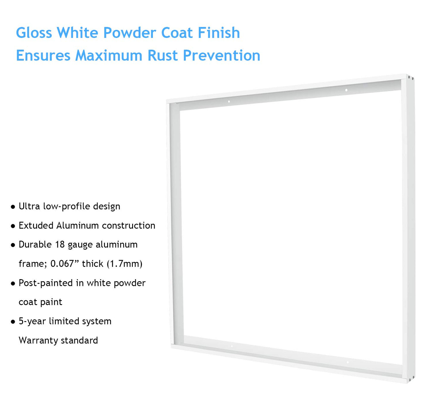 VocgoUU 6 Pack 2x2 Surface Mount Kit for LED Flat Panel Light - Aluminum 24x24 inch Ceiling Frame Kit, Not Include LED Panel Light