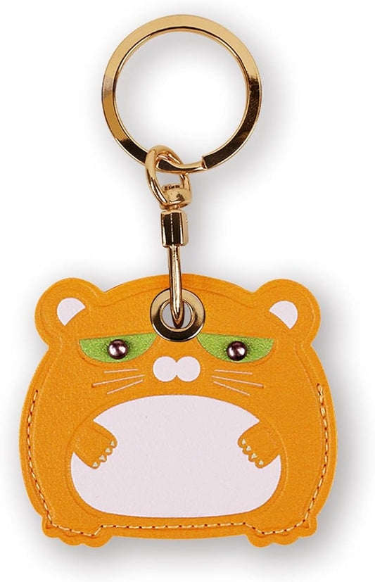 Leather Keychain Case Holder Compatible with Apple AirTag, GPS Airtag Keychain Finder Tracker with Key Ring, Anti-Scratch Protective Air Tag Cover