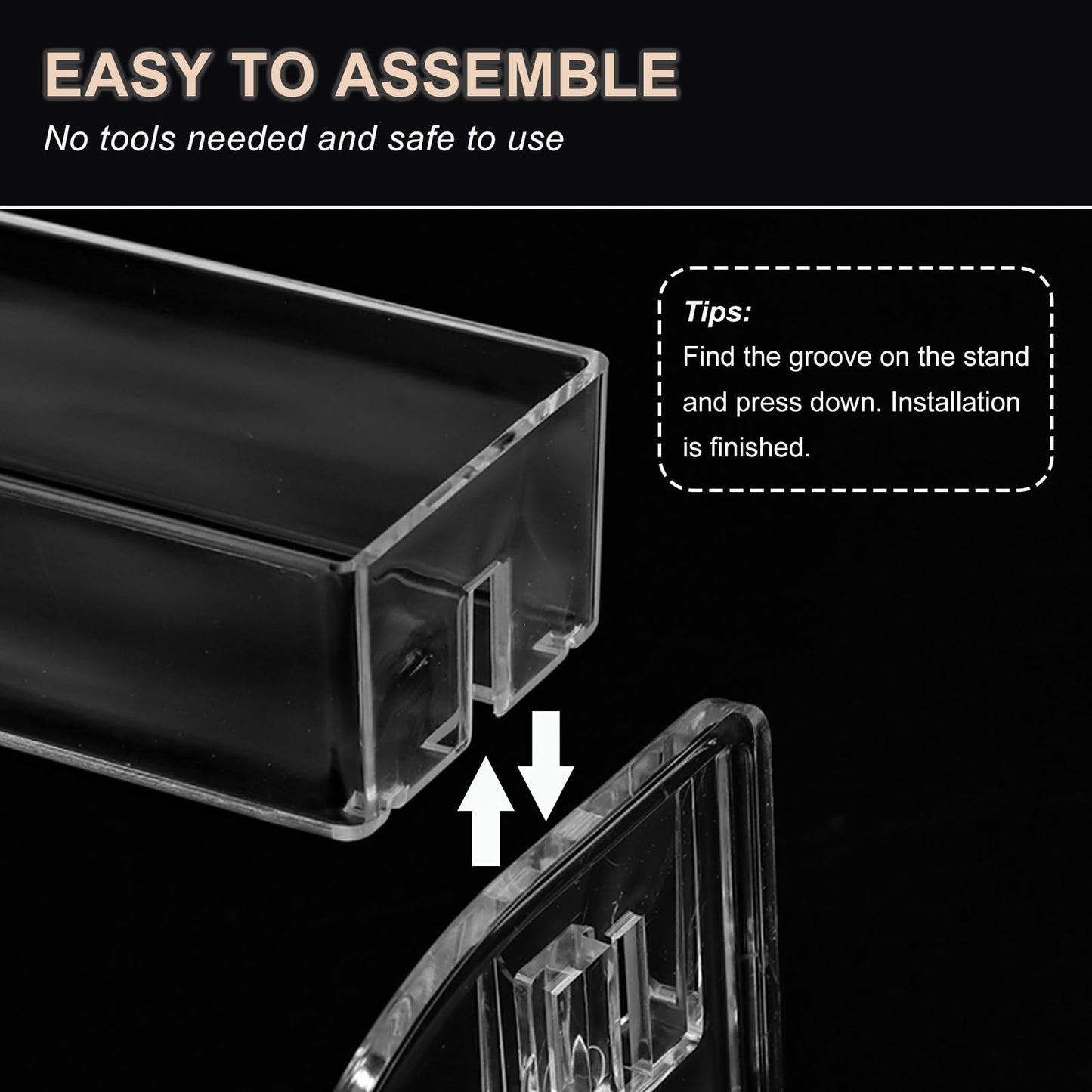 SUTOKAKA 6-Tier Clear Acrylic Nail Polish Organizer Stand